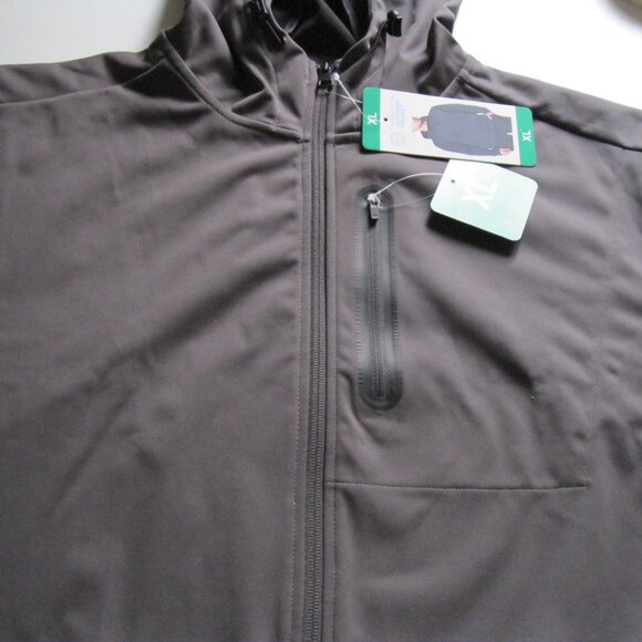 Mondetta Men's Outdoor Project Full Zip Adjustable Hooded Active Jacket, grey XL - Picture 7 of 14